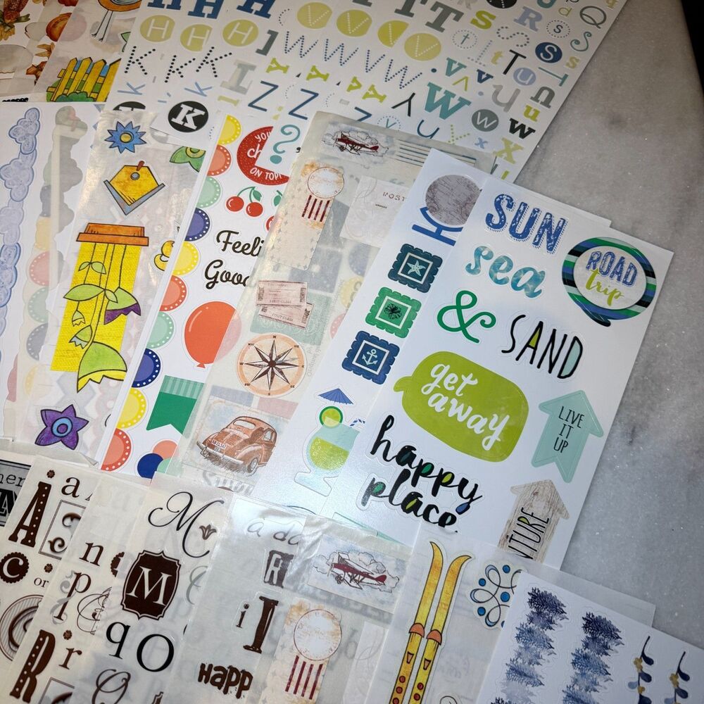 Creative Memories Lot of 50 Mixed New & Partial Sheets Scrapbooking Stickers #2 - Picture 5 of 11